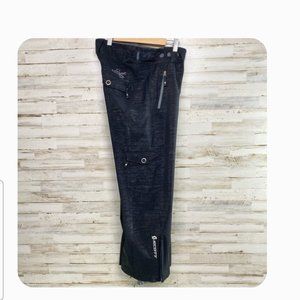 Scott Snowboard Ski Pants Womens Size S 4 / 6 Black Metallic Glitter Adjustable